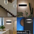 Miniatyrbillede 3 af 5: Indendørs væglampe, 36 cm 2-pak 12W LED-væglampe 6000K øjenbeskyttelse Enkel og moderne til soveværelse, stue, køkken, D