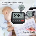Miniatyrbild 3 av 5: Minimalistisk bärbar elektronisk väckarklocka Reseklocka Reseväckarklocka Mini bärbar LCD digital klocka