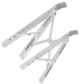 Miniatyrbillede 4 af 8: Tablet computerstand i aluminiumlegering, notebook-radiator, foldbar, forhøjet computerstand, computertilbehør, computerbord, sølv