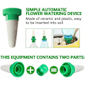 Miniatyrbild 3 av 5: Keramisk lazy waterer automatisk avlopp keramisk konisk huvud växtpip droppbevattning,