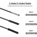 Miniatyrbillede 2 af 5: 2,4 tommer 1080P 2600mAh high definition farveendoskop batterikapacitet IP68 vandtæt 8 mm linsediameter 2 meter Model