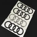 Miniatyrbillede 4 af 4: AUDI BLANK SORT MÆRKE EMBLEMER RINGE FORAN OG BAG A1 A3 A4 A5 Rear label (192MM)