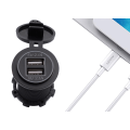 Miniatyrbilde 4 av 5: Bil, motorsykkel, bobil, båt, 4.2A billader, dobbel USB, billader med dobbel åpning, modifisert tilbehør (oransje lys),