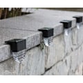 Miniatyrbillede 3 af 5: SL-616 farverigt varmt lys dual mode solcelledrevet trappelys (4 stk hvid boks),