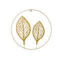 Pikkukuva 1 / 5: Pohjoismainen ginkgo-lehti olohuoneen seinäkoriste seinäkoristelu kulta, lehti 28,5*28,5cm,