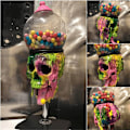 Miniatyrbillede 3 af 9: Bubble Gum Machine Färgglad Skull Candy Dispenser Halloween Desktop Ornament For Hem Vardagsrum Inredning