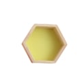 Miniatyrbilde 1 av 5: Vegghylle i massivt tre Displayhylle Sekskantet honeycomb-hylle (medium, gul),