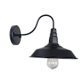 Miniatyrbillede 1 af 3: Retro Industriel Væglampe Metal Lampeskærm E27 Lampe til Soveværelse Stue Bar Sort - Sort