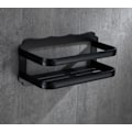 Miniatyrbillede 1 af 5: Badeværelsestilbehør Håndklædeholder i aluminium (opbevaringshylde - sort maling)