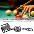Miniatyrbillede 3 af 6: Udtrækkelig Magnetisk Poolkridt Holder med Klips - Praktisk Sort Billiardværktøj