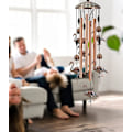 Pikkukuva 2 / 3: Retro messinkikello Flamingo-riipus metallikello alumiiniputki koristeellinen lahjariipus (yksi galvanoitu punainen pronssi flamingo)