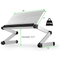 Miniatyrbillede 4 af 5: Standard sølvgrå 420 ventilationshuller + hævet laptop klapbord