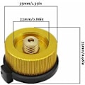 Miniatyrbilde 2 av 5: 2 stk Camping Gass Sylinder Adapter Gass Adapter Hode Adapter Dysekobling Gassovn Ventil Adapter For skru på Butan Tank