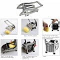 Miniatyrbilde 5 av 5: Potetskjærer husholdnings rustfritt stål håndpresset rustfritt stål potet pommes frites grønnsakskutter egnet for h
