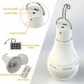 Miniatyrbild 3 av 5: Fjärrkontroll + glödlampa + solpanel = en komplett set smarta strömbrytare, kallvitt ljus
