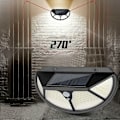 Miniatyrbillede 2 af 4: 4 stk Solar Væglampe Vandtæt Udendørs Væglampe Ingen ledninger Kropssensor Patio Væglampe