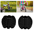 Miniatyrbillede 2 af 5: Børnecykellærling pedal trehjulet fodstøtte rollator fodpuder sort (par)