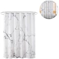 Miniatyrbillede 2 af 5: 03 2*1,8m+90g tungt nordisk marmor bruseforhæng badeværelse marmor bruseforhæng meldugsikkert antibakteriel vandtæt polyester,