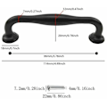 Miniatyrbillede 5 af 5: 10 stk Sorte køkkenskabsgreb Sorte skabsgreb Solide sorte køkkendørgreb med mat finish 128mm Cen