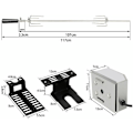 Miniatyrbilde 2 av 5: 117 cm grillspyd med 2 kjøttspyd og rustfri motor 220V grillspyd elektrisk grillspyd