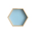 Miniatyrbillede 1 af 5: Massivt træ væghylde Displayhylde Sekskantet honeycomb-hylde (medium, blå),