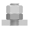 Pikkukuva 2 / 5: M12 kuusiomutterit (4 kpl) kuusiomutterit pulttiin - metallia karkealla kierteellä 1,9 * 0,8 cm (hopea)，Fonepro