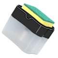 Miniatyrbillede 5 af 8: Holdbar Plastik Opvaskemiddel Dispenser: Besparende Trykdesign med Stor Kapacitet til Køkken og Hjem - Sort