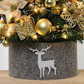 Miniatyrbild 4 av 4: 45 cm liten konstgjord julgran, liten julgran med LED-lampor, för helgdagar, julfester, guld