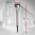 Miniatyrbilde 4 av 4: sett med 12 LED solcellelys for utendørs bruk I Ø55 mm I IP44 I automatisk av/på I hagelampe I hagelampe med stake I solcellelampe