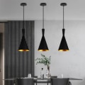 Miniatyrbillede 2 af 5: 3stk Nordic Modern Pendel E27 Metal Lysekrone til Køkken Soveværelse Cafe Bar Sort - Sort