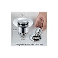 Miniatyrbillede 3 af 5: Vaskprop, vask afløb, anti-tilstopningsventil med anti-tilstopningsfilter til vaske med 34-40 mm åbning.