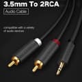 Miniatyrbillede 2 af 5: UGREEN 10514 10-meter RCA Y-splitter stereo lydkabel han type 3,5 mm til 2RCA lydadapter til Sm