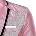 Miniatyrbillede 3 af 5: Mænd Blazer Letvægts Casual Solid One Button Slim XL Pink