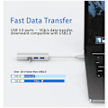 Miniatyrbilde 4 av 5: USB C til Gigabit Ethernet-adapter USB C til USB 3.0 10/100/1000 RJ 45 LAN-nettverksadapterkabel, støtter Windows 8/7/10