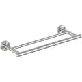 40 cm vægmonteret håndklædestang, dobbeltkrog til badehåndklæder, i børstet SUS304 rustfrit stål