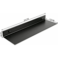 Miniatyrbillede 4 af 5: Badeværelse Flydende væghylde mat aluminium rektangulær hylde Ultratynd Heavy-Duty væghylde Stilfuld vægmonteret Stor