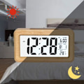 Miniatyrbillede 3 af 5: Nemt indstillet bambus digitalt vækkeur med temperatur, dato, baggrundsbelysning, snooze, til soveværelse, sengekant, hjem, kontor
