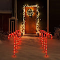 Miniatyrbilde 4 av 5: Julepynt utendørs lys, sett med 10 LED Candy Cane lys, jule Candy Cane Path Lights LED hagelys