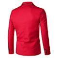 Miniatyrbillede 2 af 3: Mænd Blazer Letvægts Casual Solid One Button Slim XL Red