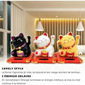 Pikkukuva 5 / 5: Lucky Cat, söpöt aurinkoenergialla toimivat Lucky Cat -koristeet kodin, toimiston, auton ja joulun sisustamiseen (valkoinen+musta+keltainen)