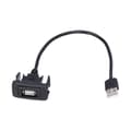 USB Billaddare Adapter Flexibel Förlängningskabel Instrumentbräda Infälld Montering