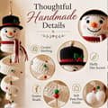 Miniatyrbild 4 av 4: Crochet Snowman Spiral Hanging Ornament DIY Kit, Beginner Friendly Christmas Knitting Set with Tutorial, Handmade Holiday Wall Window Porch Decor D