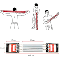 Miniatyrbilde 2 av 5: Dual-use stramme utvider bodybuilding treningsutstyr treningsutstyr multifunksjon motstand stålfjær trekker muskler,