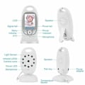 Miniatyrbilde 3 av 5: Babymonitor med kamera, video babymonitor, trådløs intercom-funksjon, digitalt overvåkingskamera (standby-modus, nig
