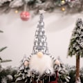 Pikkukuva 4 / 11: Christmas High Hat Dwarf Gnome för Doll Ornaments Belysning Söt tecknad Dwarf El Red - A