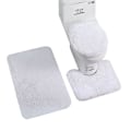 Miniatyrbillede 1 af 2: 3stk Badeværelses toilettæppesæt, skridsikker bademåtte White