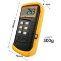 Miniatyrbilde 3 av 5: Type K digitalt termometer, 1300°C – 4 termoelementer i rustfritt stål – Rekkevidde -50 til 1300°C – 5-sifret LCD-skjerm