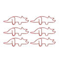 Pikkukuva 3 / 8: 100 punaista Triceratops-muotoista paperiliitintä: Metallipinnoitettu, kevyt, kannettava toimistoliitin asiakirjoille