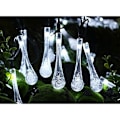 Miniatyrbild 2 av 5: Positiv vit soldriven 6,5 m 30 lampor 8 funktioner vattendroppsljus LED vattentät solljusslinga Bubble Ball Ou