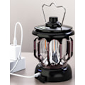 Miniatyrbillede 4 af 4: Udendørs campinglampe LED Retro hestelanterne bærbart teltlys USB-opladning Udendørs campinglampe (sort),